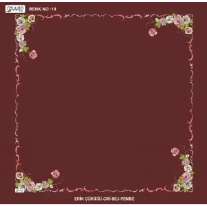 Reyyan İpek 100 cm Desenli Oyalık Yazma (ryyn-439-26)