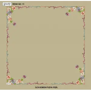 Reyyan İpek 100 cm Desenli Oyalık Yazma (ryyn-439-27)