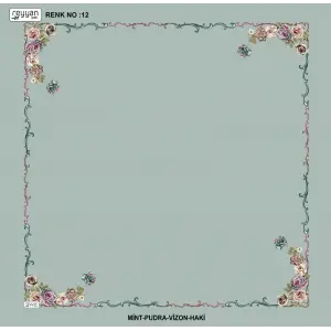 Reyyan İpek 100 cm Desenli Oyalık Yazma (ryyn-439-28)