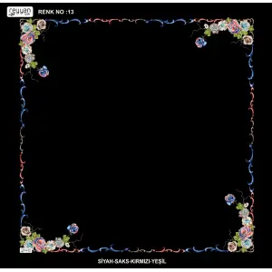 Reyyan İpek 100 cm Desenli Oyalık Yazma (ryyn-439-29)