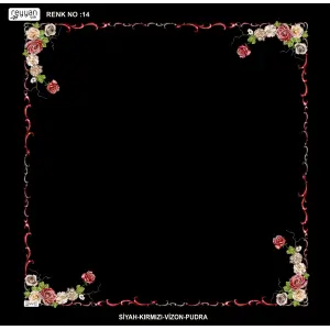 Reyyan İpek 100 cm Desenli Oyalık Yazma (ryyn-439-30)