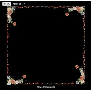 Reyyan İpek 100 cm Desenli Oyalık Yazma (ryyn-439-33)