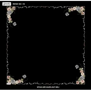 Reyyan İpek 100 cm Desenli Oyalık Yazma (ryyn-439-34)