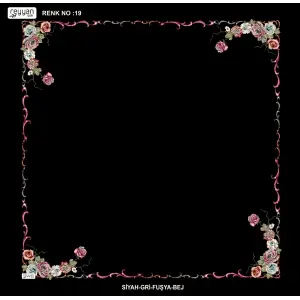 Reyyan İpek 100 cm Desenli Oyalık Yazma (ryyn-439-35)