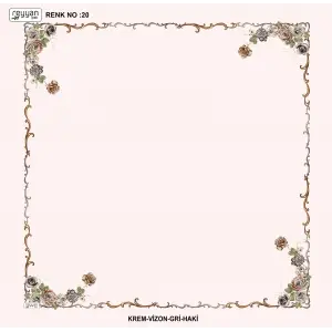 Reyyan İpek 100 cm Desenli Oyalık Yazma (ryyn-439-36)