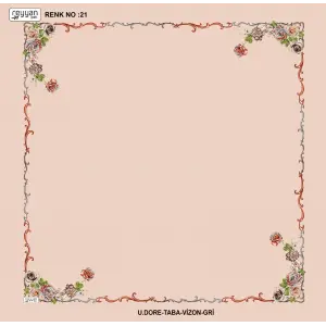 Reyyan İpek 100 cm Desenli Oyalık Yazma (ryyn-439-37)