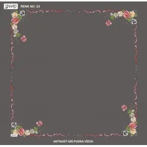 Reyyan İpek 100 cm Desenli Oyalık Yazma (ryyn-439-39)