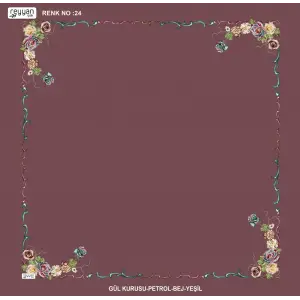 Reyyan İpek 100 cm Desenli Oyalık Yazma (ryyn-439-40)