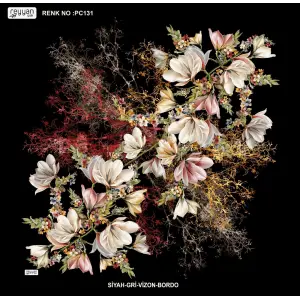 Reyyan İpek 100 cm Desenli Oyalık Yazma (ryyn-440-04)