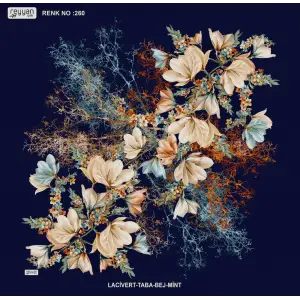 Reyyan İpek 100 cm Desenli Oyalık Yazma (ryyn-440-18)