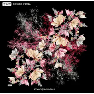 Reyyan İpek 100 cm Desenli Oyalık Yazma (ryyn-440-20)