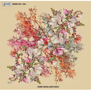 Reyyan İpek 100 cm Desenli Oyalık Yazma (ryyn-440-22)