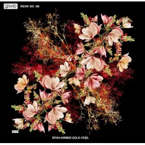 Reyyan İpek 100 cm Desenli Oyalık Yazma (ryyn-440-28)