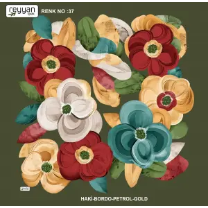 Reyyan İpek 100 cm Desenli Oyalık Yazma (ryyn-441-04)