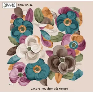 Reyyan İpek 100 cm Desenli Oyalık Yazma (ryyn-441-06)