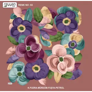 Reyyan İpek 100 cm Desenli Oyalık Yazma (ryyn-441-16)