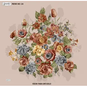 Reyyan İpek 100 cm Desenli Oyalık Yazma (ryyn-443-03)