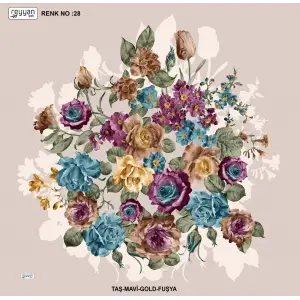 Reyyan İpek 100 cm Desenli Oyalık Yazma (ryyn-443-07)