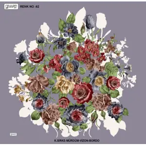 Reyyan İpek 100 cm Desenli Oyalık Yazma (ryyn-443-18)