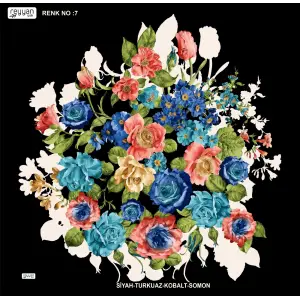 Reyyan İpek 100 cm Desenli Oyalık Yazma (ryyn-443-24)