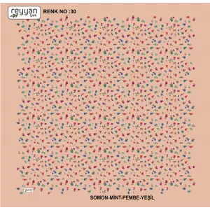 Reyyan İpek 100 cm Desenli Oyalık Yazma (ryyn-444-02)