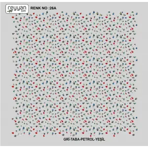 Reyyan İpek 100 cm Desenli Oyalık Yazma (ryyn-444-03)