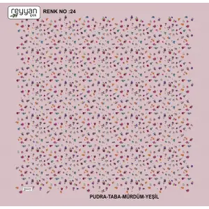 Reyyan İpek 100 cm Desenli Oyalık Yazma (ryyn-444-04)