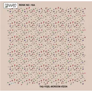 Reyyan İpek 100 cm Desenli Oyalık Yazma (ryyn-444-05)
