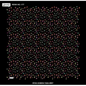 Reyyan İpek 100 cm Desenli Oyalık Yazma (ryyn-444-18)