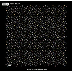 Reyyan İpek 100 cm Desenli Oyalık Yazma (ryyn-444-19)