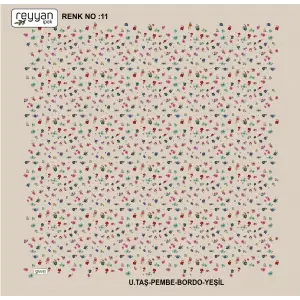 Reyyan İpek 100 cm Desenli Oyalık Yazma (ryyn-444-21)