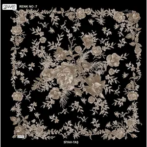 Reyyan İpek 100 cm Desenli Oyalık Yazma (ryyn-445-02)