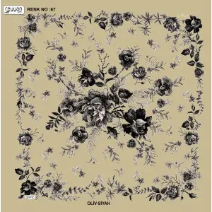 Reyyan İpek 100 cm Desenli Oyalık Yazma (ryyn-445-07)