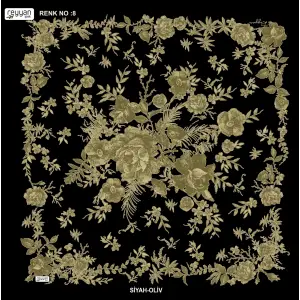 Reyyan İpek 100 cm Desenli Oyalık Yazma (ryyn-445-11)