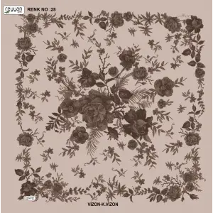 Reyyan İpek 100 cm Desenli Oyalık Yazma (ryyn-445-16)