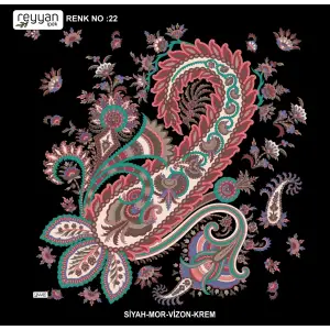 Reyyan İpek 100 cm Desenli Oyalık Yazma (ryyn-446-01)