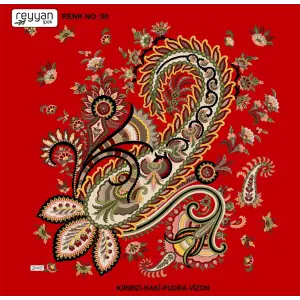 Reyyan İpek 100 cm Desenli Oyalık Yazma (ryyn-446-18)