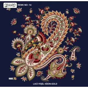 Reyyan İpek 100 cm Desenli Oyalık Yazma (ryyn-446-29)