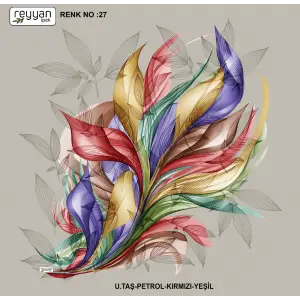 Reyyan İpek 100 cm Desenli Oyalık Yazma (ryyn-447-12)