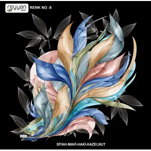 Reyyan İpek 100 cm Desenli Oyalık Yazma (ryyn-447-13)