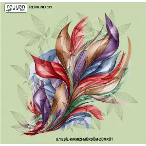 Reyyan İpek 100 cm Desenli Oyalık Yazma (ryyn-447-14)