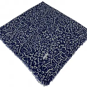 Eyfel Dimi Koton Eşarp Lacivert-Vizon Serisi (FE523-09)