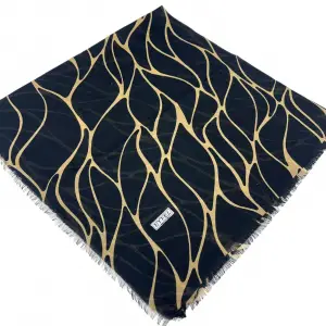 Eyfel Dimi Koton Eşarp Siyah-Karamel Serisi (FE525-01)