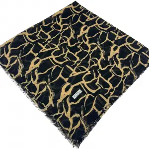 Eyfel Dimi Koton Eşarp Siyah-Karamel Serisi (FE525-12)