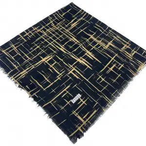 Eyfel Dimi Koton Eşarp Siyah-Karamel Serisi (FE525-14)