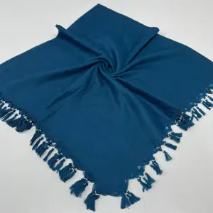 Firuze Düz Renk Sökme Boncuklu Koton Yazma (sm-48-06)