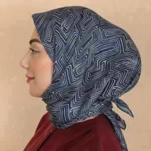 Locella El Dikişli Dijital Soft Eşarp Lacivert Serisi-soft15-05