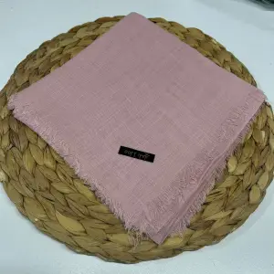 Soft İpek Düz Flamlı Keten Eşarp (FE424-11)