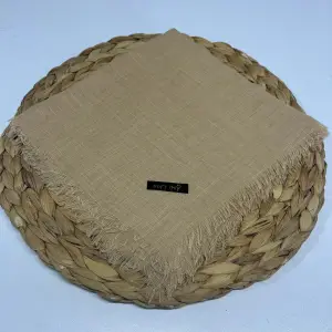 Soft İpek Düz Flamlı Keten Eşarp (FE424-02)