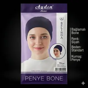 Aydın Penye İpli Siyah Bone (PB01-01)